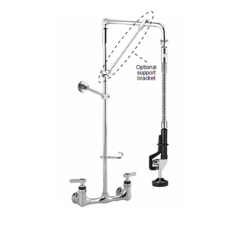 Component Hardware KL53-5526-12 1.6 GPM 8" Centers Wall Mount Encore Pre-Rinse Assembly
