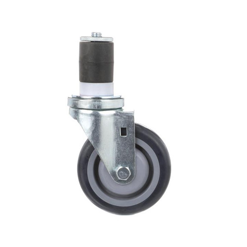 Component Hardware CMS1-5PBB 5" Dia. Blue Polyurethane Wheel Swivel Medium Duty Expanding Stem Caster