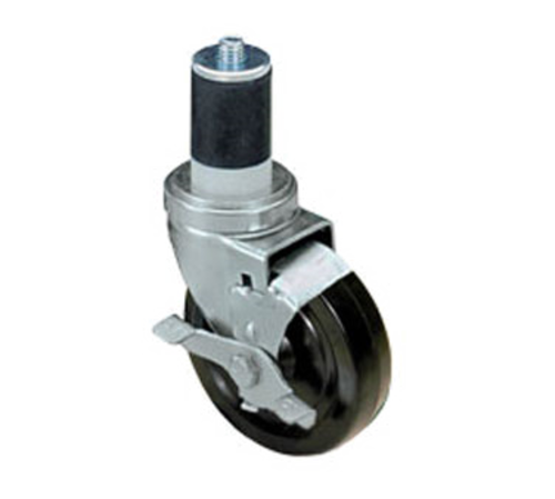 Component Hardware CMS2-5KBN 5" Dia. Black Rubber Stem Caster