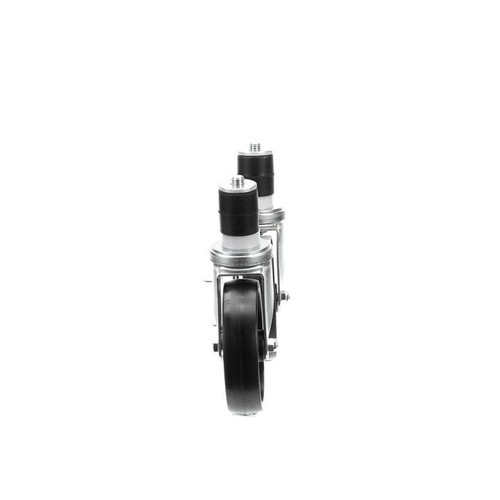Component Hardware CSTPK-5PES 5" Dia. Black Polyolefin Wheel Swivel Expanding Stem Caster Pack