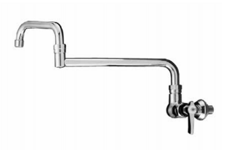 Component Hardware KL70-9118-SE1 18" Stainless Steel Double Joint Spout Ceramic Wall Mount Encore Faucet