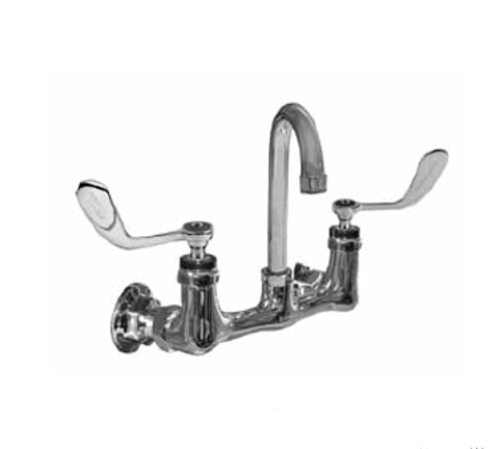 Component Hardware KL54-8002-SE4 8" Centers Stainless Steel Gooseneck Spout Compression Wall Mount Encore Faucet