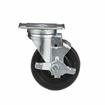 Component Hardware CMP1-5KBN 5" Dia. Black Rubber Plate Caster