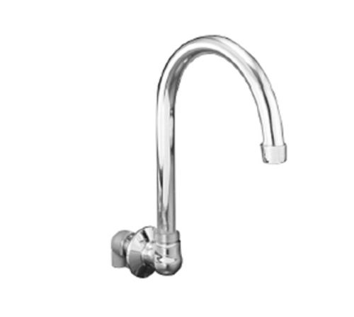 Component Hardware KL72-9002-R 6" Stainless Steel Gooseneck Spout Wall Mount Encore Spout Base