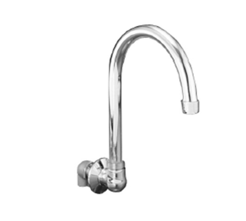 Component Hardware KL72-9002-R 6" Stainless Steel Gooseneck Spout Wall Mount Encore Spout Base