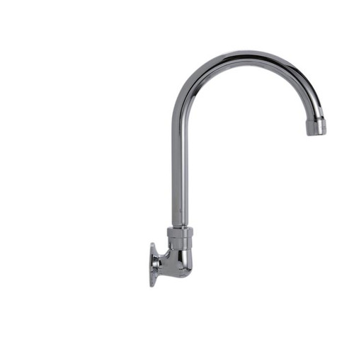 Component Hardware KL72-9002-R 6" Stainless Steel Gooseneck Spout Wall Mount Encore Spout Base