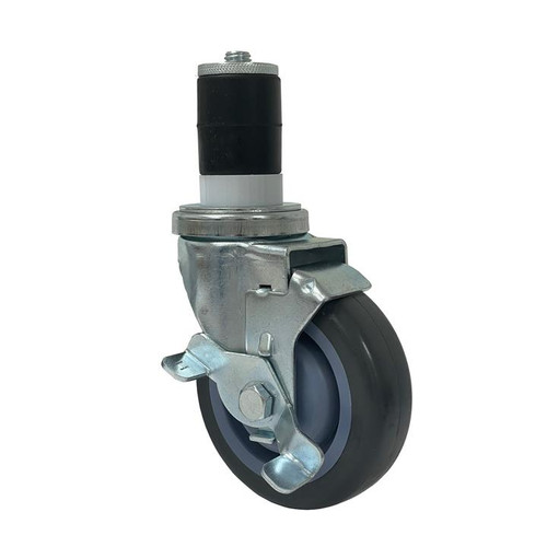 Component Hardware CMS3-5RBB 5" Dia. Gray Polyurethane Stem Caster