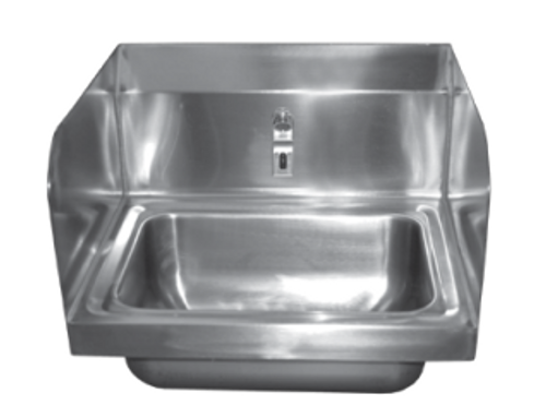 Component Hardware KE28-B131-CA1 0.5 GPM Wall Mount AC/DC Powered Encore Intelli-Flo EZ-Electronic Wash Station with Side Splashes and Integral Spout