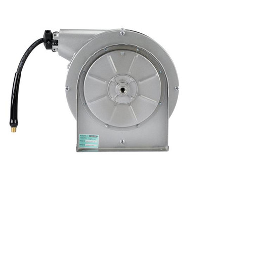 Component Hardware KHR-5635-E 35 Ft. Retractable Hose Enclosed Stainless Steel Gray Powder Coated Encore Pre-Rinse Hose Reel Assembly