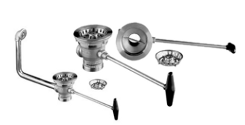 Component Hardware DBN-8015-P 3.5" Sink Opening Stainless Steel Vandal Resistant Encore QUIKFLO Universal Rotary Drain