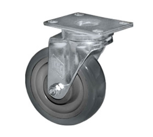 Component Hardware CMP1-5RPB 5" Dia. Gray Polyurethane Wheel Swivel Medium Duty Caster