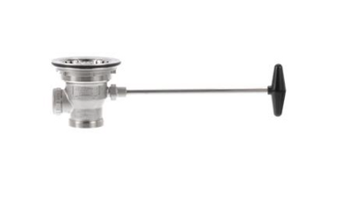 Component Hardware DSS-8000-X 3.5" Sink Opening Stainless Steel Rotary Handle Encore Universal Rotary Waste Outlet