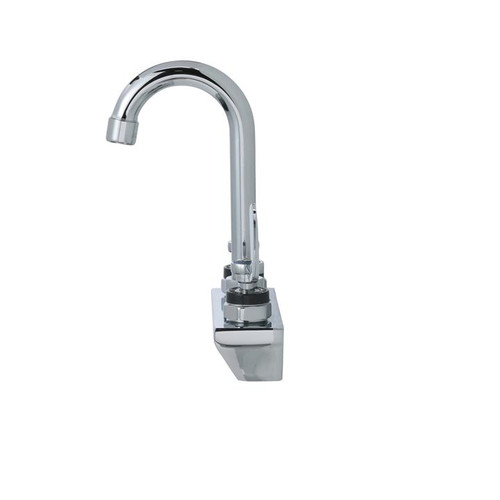 Component Hardware KL45-4100-SE4 4" Centers Stainless Steel Gooseneck Spout Ceramic Wall Mount Encore Faucet