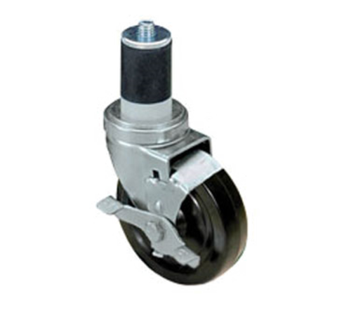 Component Hardware CMS4-4KBN 4" Dia. Black Rubber Stem Caster