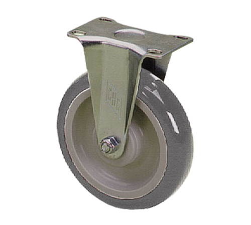 Component Hardware CMR1-5RPB 5" Dia. Gray Polyurethane Plate Caster