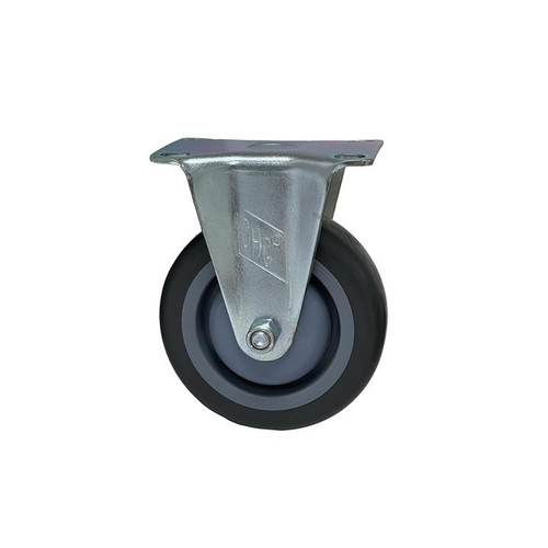 Component Hardware CMR1-5RPB 5" Dia. Gray Polyurethane Plate Caster