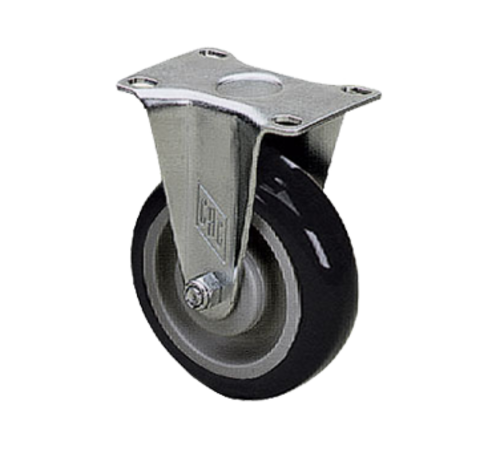 Component Hardware CMR1-4RPB 4" Dia. Gray Polyurethane Wheel Swivel Medium Duty Plate Caster