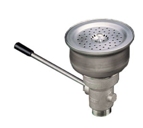 Component Hardware D23-4160 6.5" Sink Opening Nickel Plated Cast Bronze Box Pattern Encore Lever Handle Drain with Overflow Outlet