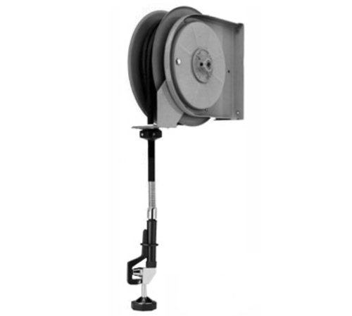 Component Hardware KHR-5635-O 35 Ft. Retractable Hose Open Stainless Steel Gray Powder-Coated Finish Encore Pre-Rinse Hose Reel Assembly