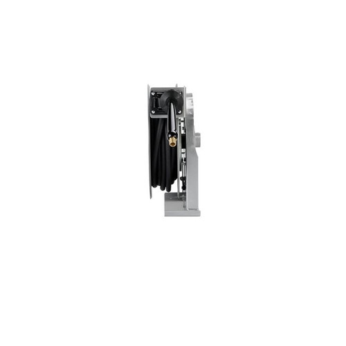 Component Hardware KHR-5635-O 35 Ft. Retractable Hose Open Stainless Steel Gray Powder-Coated Finish Encore Pre-Rinse Hose Reel Assembly