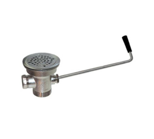 Component Hardware D55-7510-RM 3.5" Sink Opening Stainless Steel Top-Line Universal Twist Handle Waste Outlet with Brass Reducer