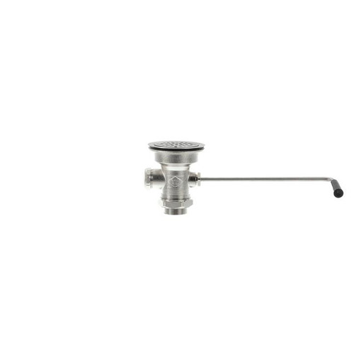 Component Hardware D55-7510-RM 3.5" Sink Opening Stainless Steel Top-Line Universal Twist Handle Waste Outlet with Brass Reducer