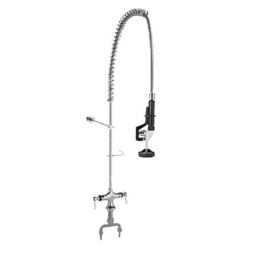 Component Hardware KLP50-10L4-S 1.05 GPM 28" W Single Hole Center Deck Mount Encore Pre-Rinse Assembly with PowerPulse