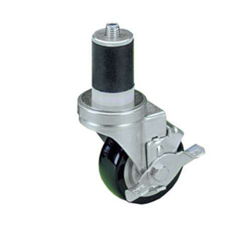 Component Hardware CMS2-4PBB 4" Dia. Blue Polyurethane Wheel Swivel Medium Duty Expanding Stem Caster