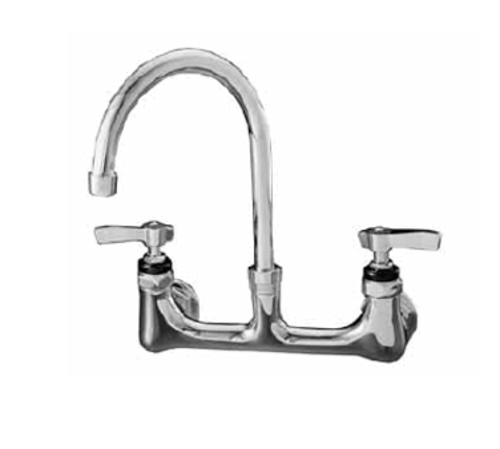 Component Hardware KL54-8000-SE1 8" Centers Stainless Steel Gooseneck Spout Compression Wall Mount Encore Faucet
