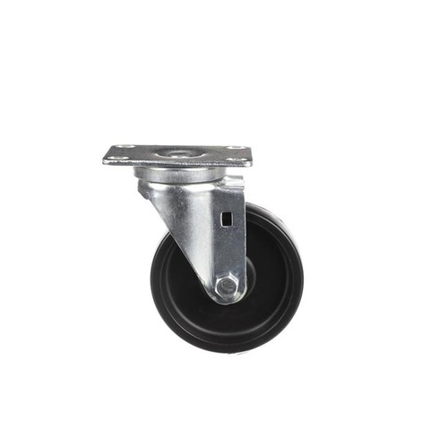 Component Hardware CMP1-3BPN 3" Dia. Black Polyolefin Wheel Swivel Medium Duty Plate Caster