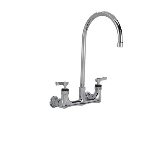Component Hardware KL54-8101-SE1 8" Centers Stainless Steel Gooseneck Spout Ceramic Wall Mount Encore Faucet