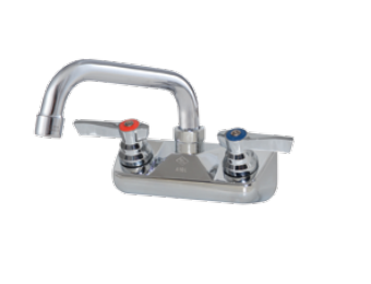 Component Hardware TLL15-4106-SE1MKZ 4" Centers Stainless Steel Ceramic Wall Mount Top-Line Faucet