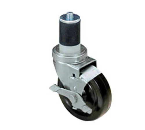Component Hardware CMS3-4KBN 4" Dia. Black Rubber Stem Caster