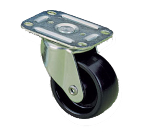 Component Hardware CLP2-3BPN 3" Dia. Black Polyolefin Plate Caster