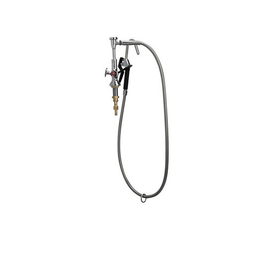 Component Hardware KL50-3000-VB 72" Stainless Steel Flexible Hose Double Pantry Deck Mount Encore Pot Filler Assembly