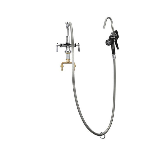 Component Hardware KL50-3000-VB 72" Stainless Steel Flexible Hose Double Pantry Deck Mount Encore Pot Filler Assembly