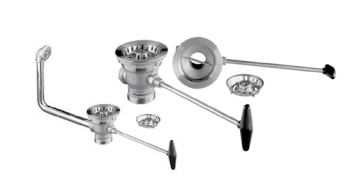 Component Hardware DSS-8015-P 3.5" Sink Opening Stainless Steel Vandal Resistant Encore DrainMaster Universal Rotary Drain