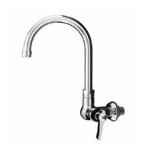 Component Hardware KL70-9000-SE1 3.5" Stainless Steel Gooseneck Spout Compression Wall Mount Encore Faucet