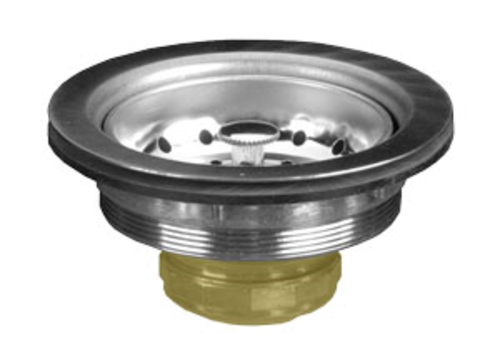 Component Hardware E38-1010-BR 3.5" Sink Opening Stainless Steel Encore Duo Basket Drain