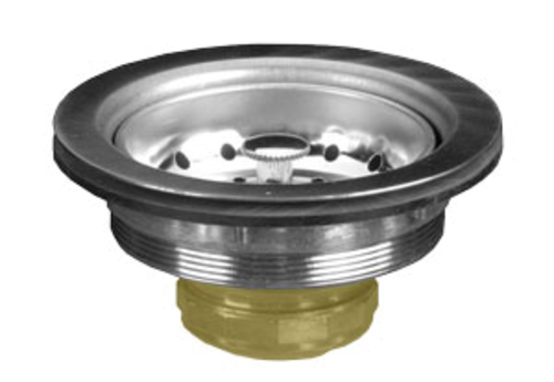 Component Hardware E38-1010-BR 3.5" Sink Opening Stainless Steel Encore Duo Basket Drain