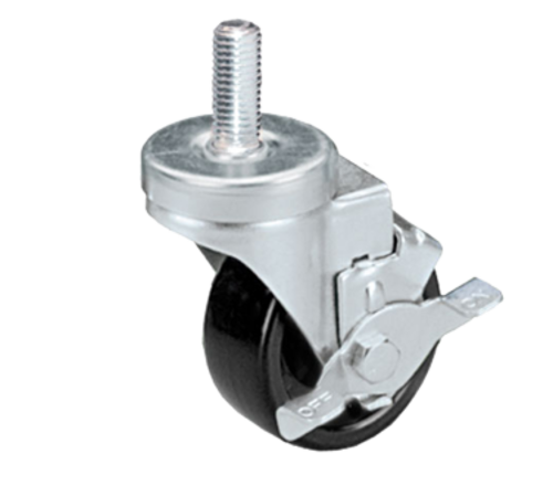Component Hardware CMT2-3BBN 3" Dia. Black Polyolefin Stem Caster