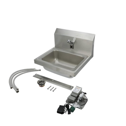 Component Hardware KE25-B131-CB1 14" Wide x 5.5" Deep Bowl Stainless Steel Wall Mount 1.5 GPM Encore Intelli-Flo EZ-Electronic Wash Station