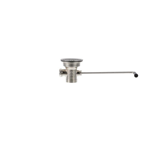 Component Hardware D55-7510-R 3.5" Sink Opening Stainless Steel Top-Line Universal Twist Handle Waste Outlet with Plastic Reducer