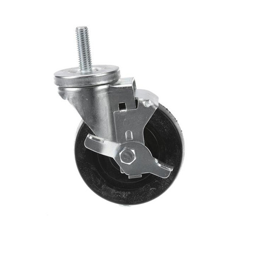 Component Hardware CMT1-3KPN 3" Dia. Black Rubber Stem Caster