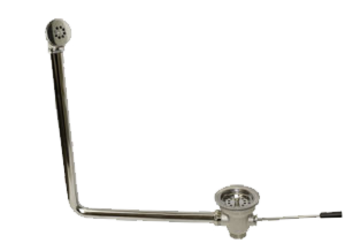 Component Hardware D13-7315 3.5" Sink Opening Nickel Plated Cast Bronze Encore Lever Handle Waste Outlet with Overflow Assembly