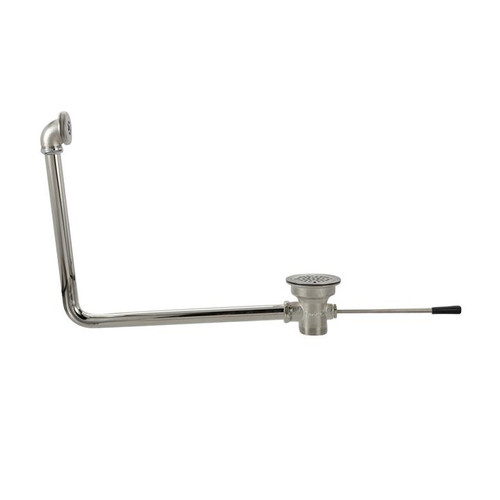 Component Hardware D10-7315 3.5" Sink Opening Nickel Plated Cast Brass Drain Body Encore Lever Handle Waste Outlet with Overflow Assembly