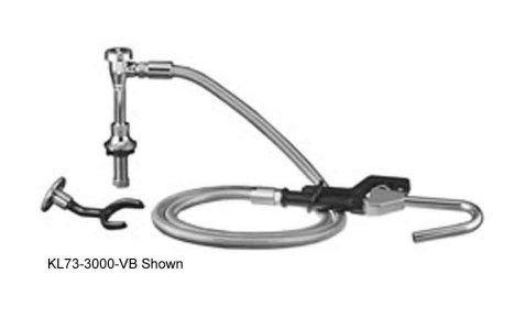 Component Hardware KL73-3000 72" Stainless Steel Flexible Hose Single Hole Deck Mount Encore Pot Filler Assembly