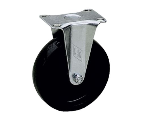 Component Hardware CMR1-5BPN 5" Dia. Black Polyolefin Plate Caster