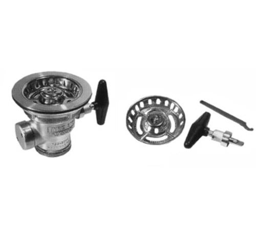 Component Hardware DSS-8000-P 3.5" Sink Opening Stainless Steel Vandal Resistance Encore DrainMaster Universal Rotary Drain