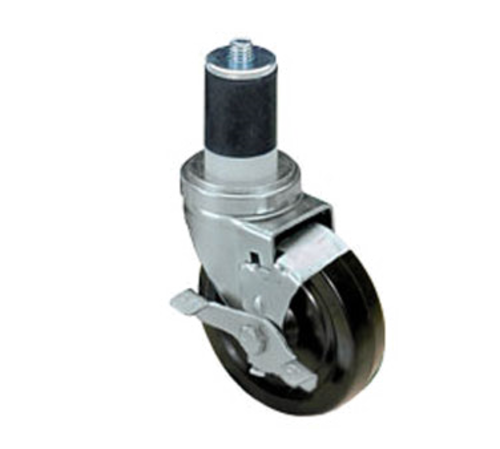Component Hardware CMS1-4KBN 4" Dia. Black Rubber Stem Caster